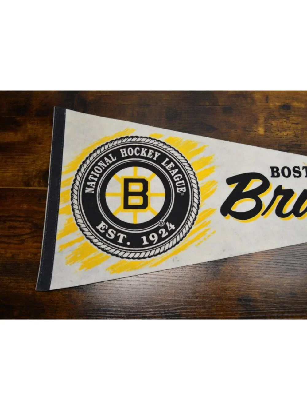Vintage Boston Bruins NHL Pennant Hockey Memorabilia 30 inches